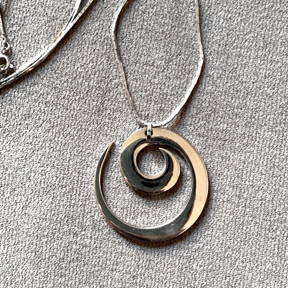 Boho Eternity Pendant with chain, Stainless Steel